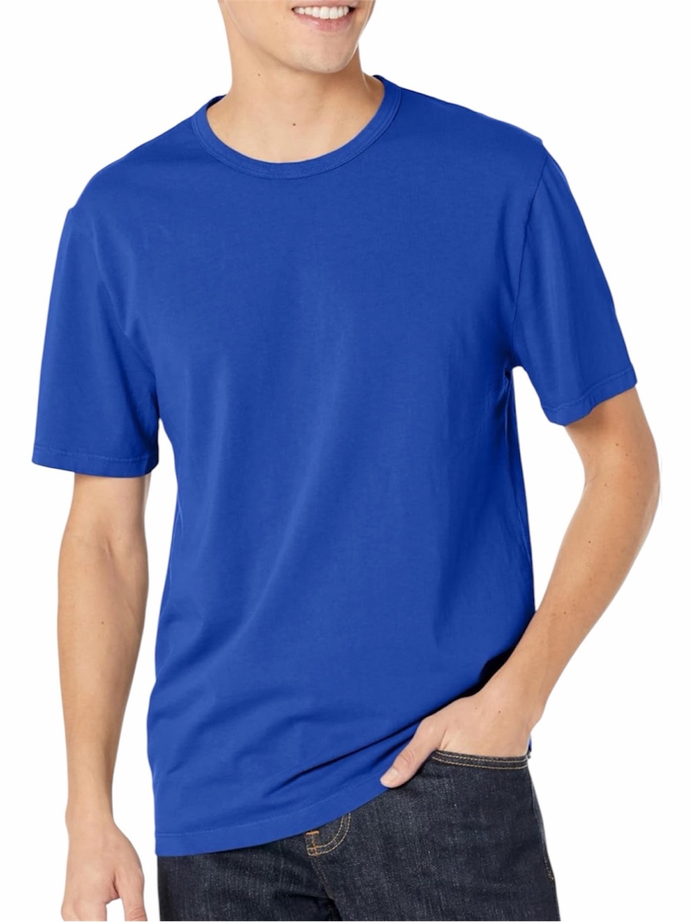 Vince Men’s Cobalt Blue Garment Dye Crewneck T-Shirt NWT Small